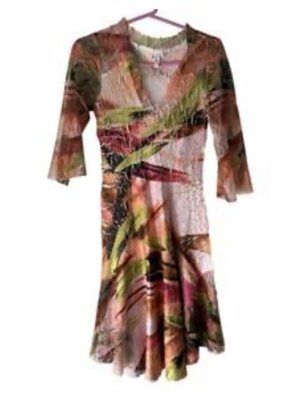 Y2K Vintage Lindi Crinkle Dress with lace - Picture 2 of 8